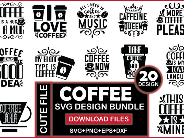 Coffee svg design bundle