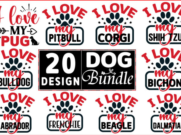 Dog lover svg t shirt design bundle