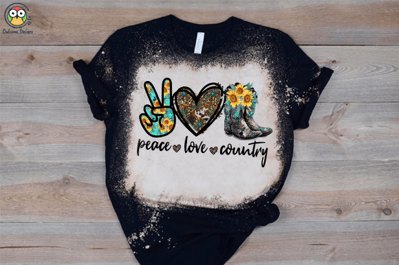 Peace Love Country T-Shirt Design