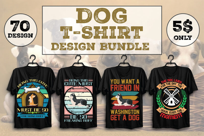 Dog T-shirt Design Bundle