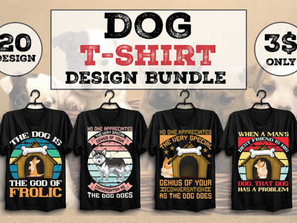 Dog t-shirt design bundle