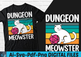 Dungeon meowster t-shirt design, Dungeon meowster SVG, Cat tshirt, Cat lover tshirt, Cat Dungeon Meowster Moonblood t shirt, Funny cat tshirt, Funny Meowster tshirt, Dungeon Meow sweatshirts & hoodies