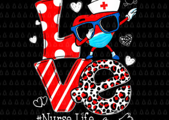 Love Dabbing Heart Nursing Png, Nurse Life Valentines Png, Nurse Valentine Png, Nurse Png, Valentine Day Png