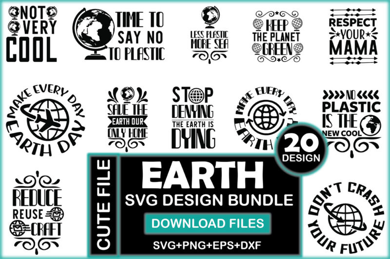 Earth SVG Design Bundle