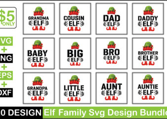 Elf Family Svg Design Bundle