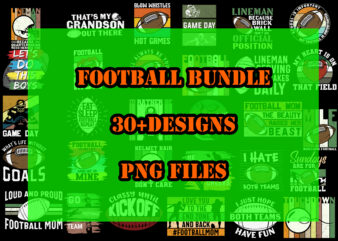 Football PNG bundle t shirt graphic design