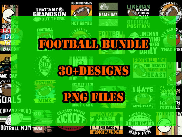 Football png bundle t shirt graphic design
