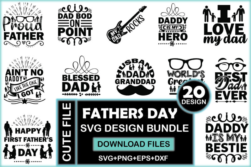 Fathers Day SVG Design Bundle