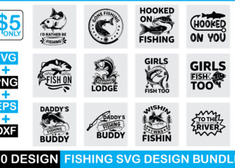 Fishing Svg Design Bundle