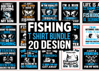 Fishing T shirt Design Bundle