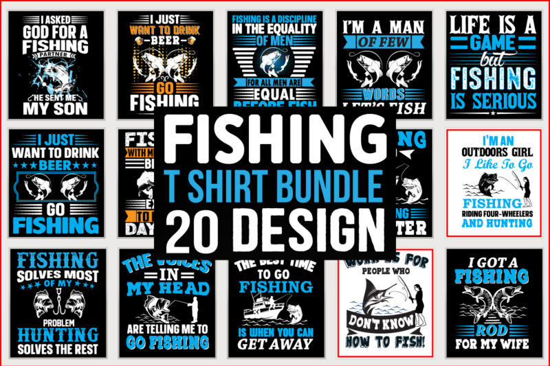 Fishing T shirt Design Bundle