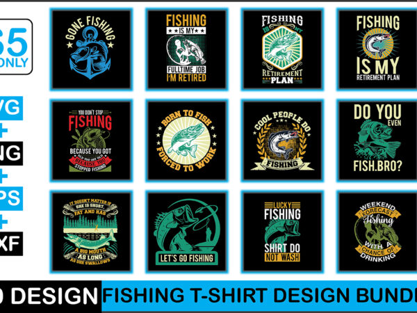 Fishing t-shirt design bundle