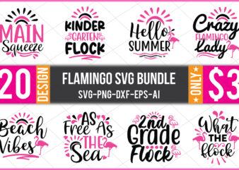 Flamingo Svg Bundle