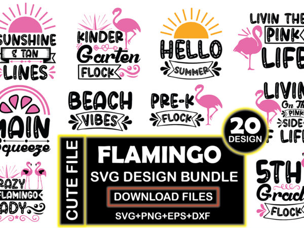 Flamingo svg design bundle