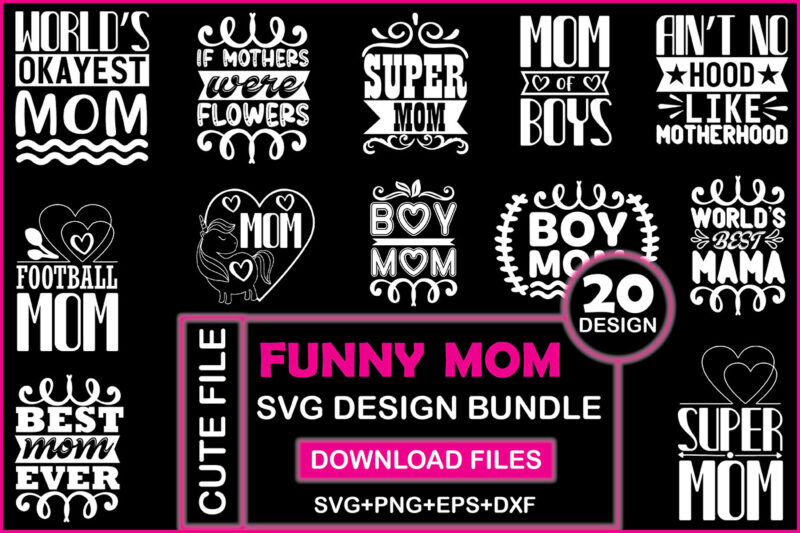 Funny Mom Svg Design Bundle