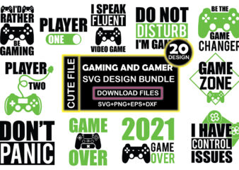 Gaming And Gamer Svg Design Bundle