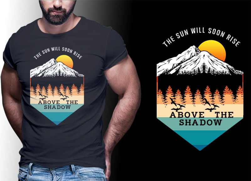 HIKING CLIMB MOUNTAIN Vintage Retro Tshirt Designs Bundle Editable