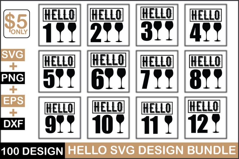 Hello Svg Design Bundle