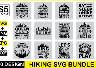 Hiking Svg Bundle graphic t shirt