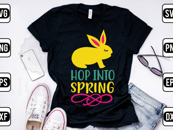 Hop into spring graphic t shirt
