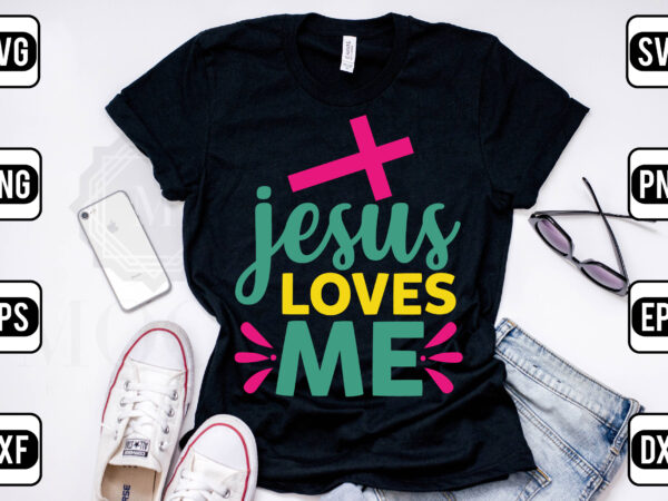 Jesus loves me vector clipart