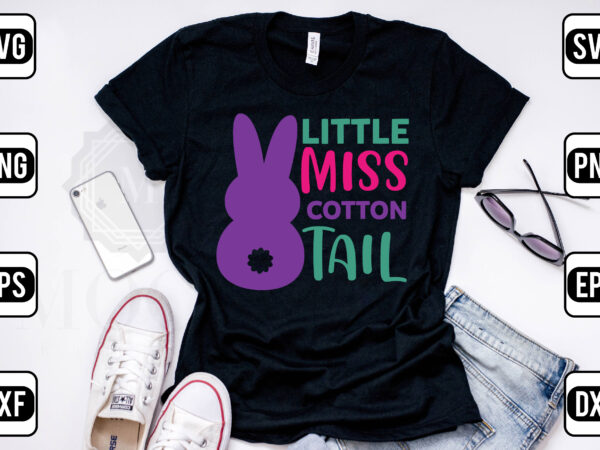Little miss cotton tail t shirt vector graphic Little miss cotton tail t shirt vector graphic