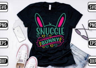 Snuggle Bunny t shirt template vector