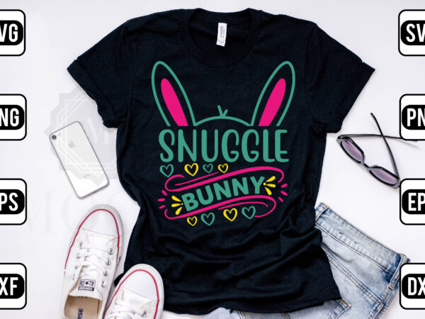 Snuggle bunny t shirt template vector