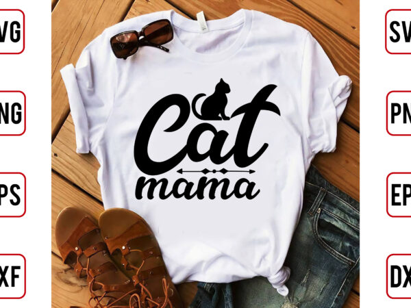 Cat mama t shirt vector file