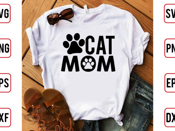 Cat mom t shirt vector file