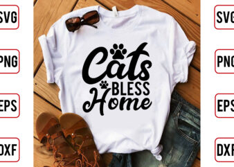 Cats bless home t shirt vector file