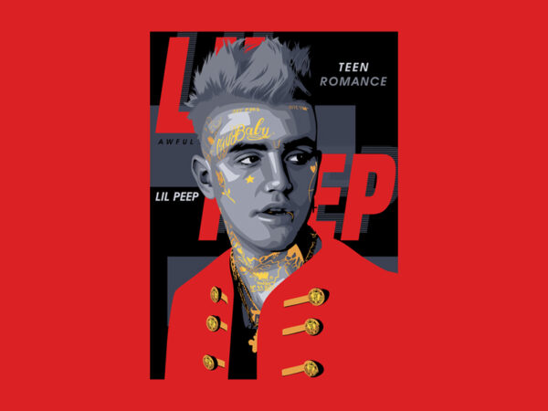 Lil peep t shirt vector graphic