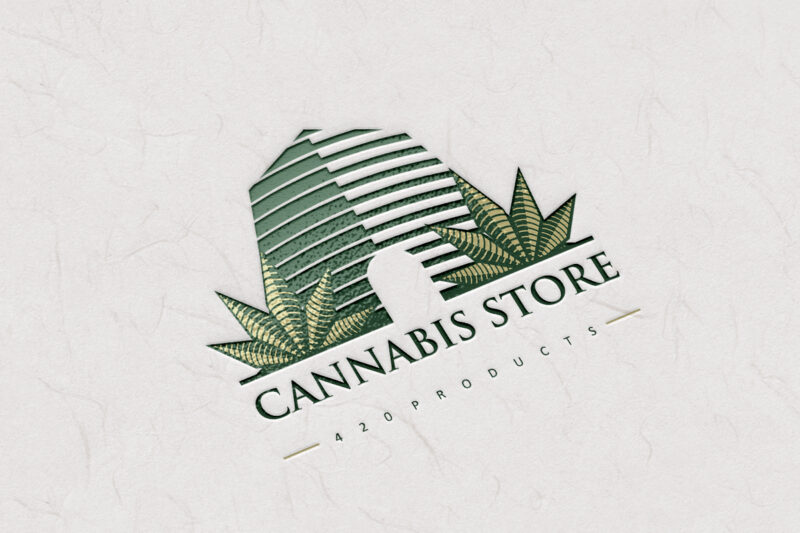 Cannabis Weed Store Productions Modern Logo