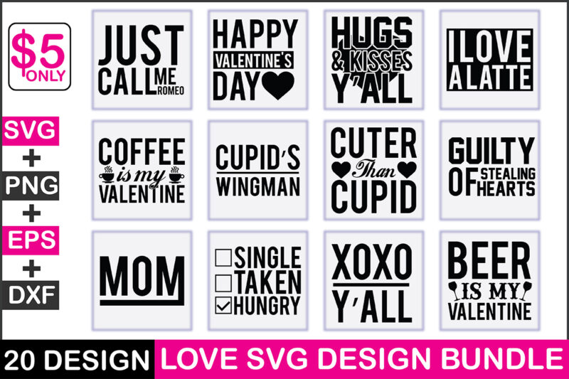 Love Svg Design Bundle