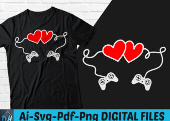 Love Gaming Heart Controller Valentine t-shirt design, Love Gaming Heart Controller SVG, Valentine shirt, Gaming Heart tshirt, Heart Controller tshirt, Funny valentine tshirt, Valentine sweatshirts & hoodies