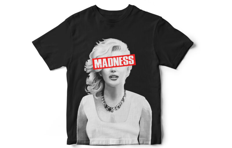 Marilyn Monroe, Portrait Style Designs, T-Shirt Design Bundle, Fuck Society, Imperfections, Madness, Marilyn vector, vector t-shirt designs, Vector Portraits