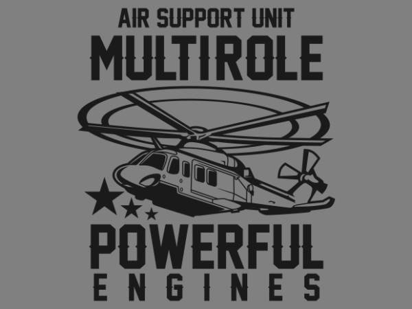 Military helicopter support unit t shirt designs for sale