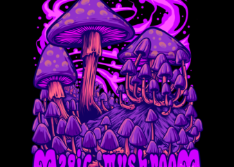 Magic Mushroom t shirt designs for sale