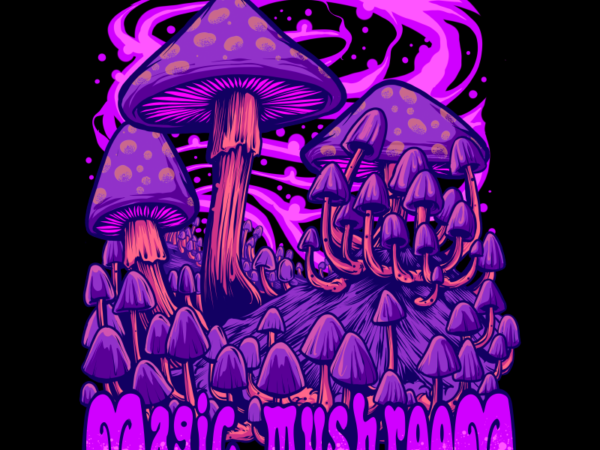 Magic mushroom t shirt designs for sale