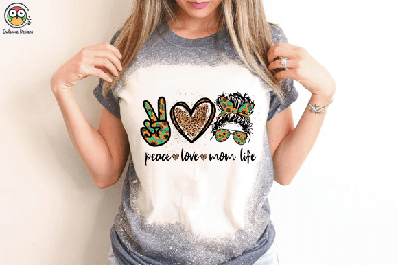 Peace love mom life t shirt design