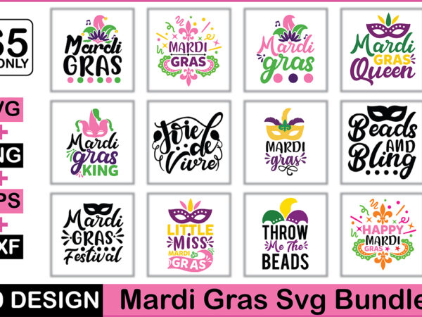 Mardi gras svg bundle t shirt designs for sale