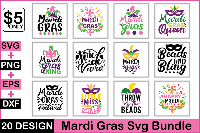 Mardi Gras Svg Bundle