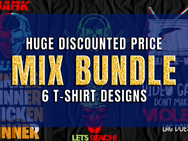 Mix bundle, streetwear, t-shirt designs, gaming, skull, beach, tv