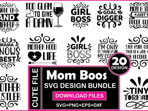 Mom boos svg design bundle