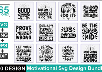 Motivational Svg Design Bundle
