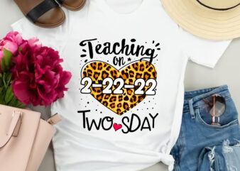 Twosday Tuesday February 22nd Png, 2022 Happy 2nd Teacher 22222 Png, Teacher 2022, Teaching 2022 Twos Day Png t shirt designs for sale