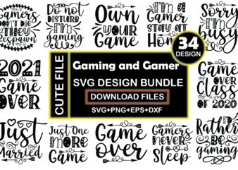 Gaming and Gamer Svg Design Bundle