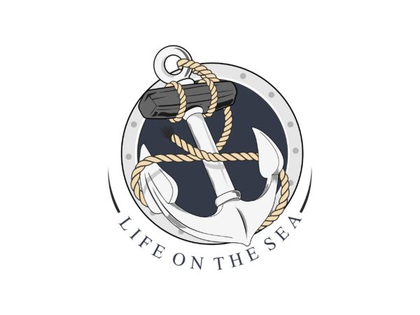 Naval anchor T shirt vector artwork