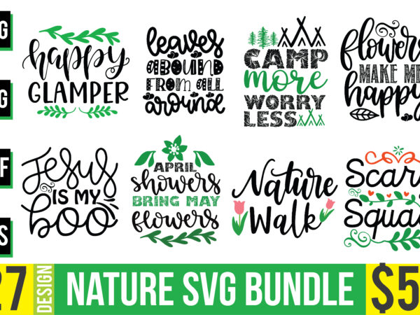 Nature svg bundle T shirt vector artwork