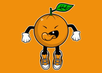 ORANGE FRUIT CARTOON t shirt design online